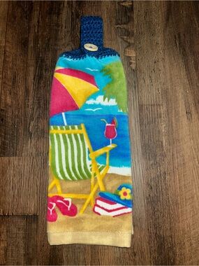 Beach Scene Hanging Kitchen Towel